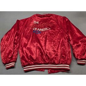 Vintage 90's Cardinal Chevy Heartbeat of America Red Jacket Made In USA Size XXL